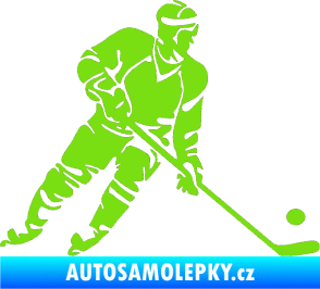 Samolepka Hokejista 027 pravá zelená kawasaki