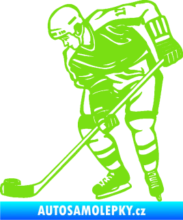 Samolepka Hokejista 029 levá zelená kawasaki