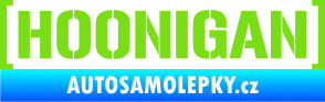Samolepka Hoonigan nápis zelená kawasaki