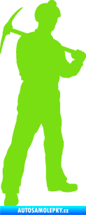 Samolepka Horník 001 pravá zelená kawasaki