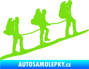 Samolepka Horolezci pravá zelená kawasaki