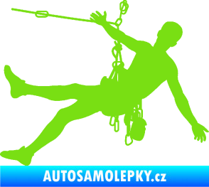 Samolepka Horolezec 002 pravá zelená kawasaki