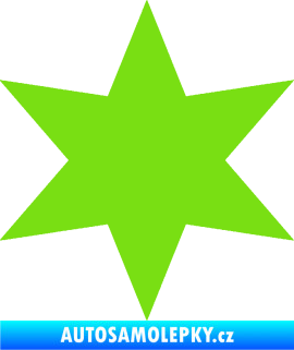 Samolepka Hvězda 002 zelená kawasaki