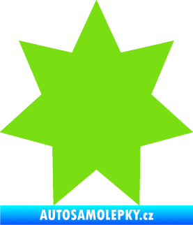Samolepka Hvězda 003 zelená kawasaki