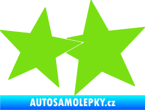 Samolepka Hvězdy 002 pravá spojené zelená kawasaki
