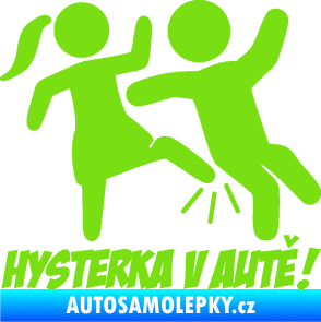 Samolepka Hysterka v autě pravá zelená kawasaki