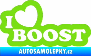 Samolepka I love boost 001 zelená kawasaki