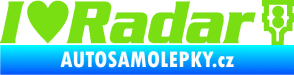 Samolepka I love radar nápis zelená kawasaki