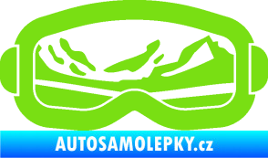 Samolepka I love snow brýle pravá zelená kawasaki
