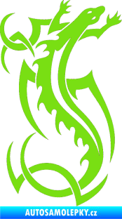 Samolepka Ještěrka 006 pravá zelená kawasaki