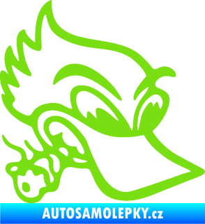 Samolepka Kačer frajer pravá zelená kawasaki