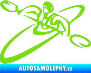 Samolepka Kajakář 001 levá zelená kawasaki