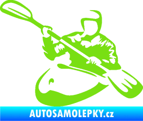 Samolepka Kajakář 004 levá zelená kawasaki