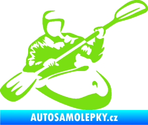 Samolepka Kajakář 004 pravá zelená kawasaki