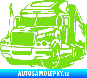 Samolepka Kamion 002 levá nákladní auto zelená kawasaki