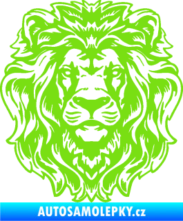 Samolepka Kapota 040 lví hlava zelená kawasaki