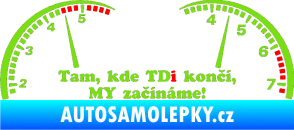 Samolepka Kde TDi končí zelená kawasaki