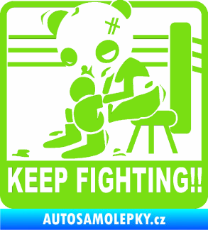 Samolepka Keep Fighting!! zelená kawasaki