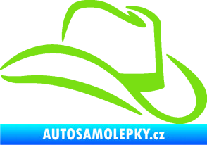 Samolepka Klobouk 002 pravá zelená kawasaki