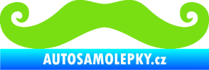 Samolepka Knír 001 movember, moustache styl zelená kawasaki