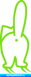 Samolepka Kočičí zadek 001 levá zelená kawasaki
