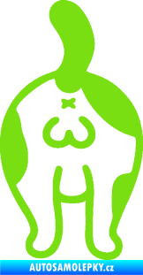 Samolepka Kočičí zadek 002 levá zelená kawasaki