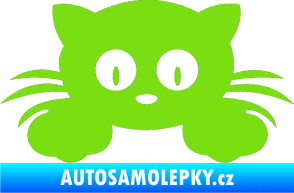 Samolepka Kočka 007 levá zelená kawasaki