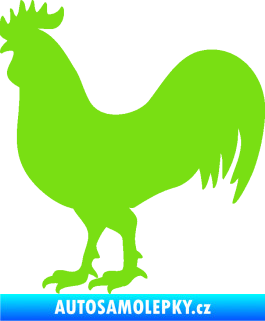 Samolepka Kohout 002 levá zelená kawasaki