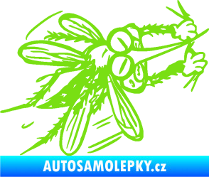 Samolepka Komár 002 pravá zelená kawasaki