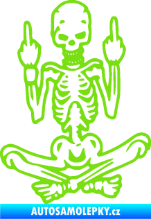 Samolepka Kostra 005 levá f*ck zelená kawasaki