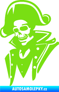 Samolepka Kostra pirát levá zelená kawasaki