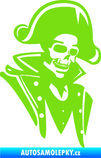 Samolepka Kostra pirát pravá zelená kawasaki