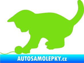 Samolepka Koťátko 001 levá zelená kawasaki