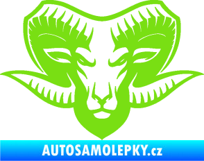 Samolepka Kozel 006 hlava zelená kawasaki