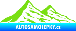 Samolepka Krajina hory 009 pravá zelená kawasaki