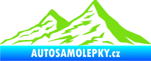 Samolepka Krajina hory 009 levá zelená kawasaki