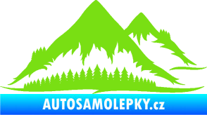 Samolepka Krajina hory 011 pravá zelená kawasaki