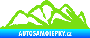 Samolepka Krajina hory 013 pravá zelená kawasaki