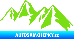 Samolepka Krajina hory 015 pravá zelená kawasaki