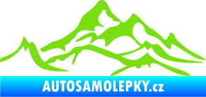 Samolepka Krajina hory 017 levá zelená kawasaki