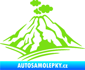 Samolepka Krajina hory 018 pravá zelená kawasaki