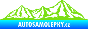 Samolepka Krajina hory 019 pravá zelená kawasaki