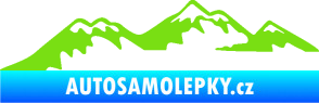 Samolepka Krajina hory 020 levá zelená kawasaki