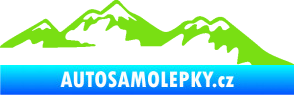 Samolepka Krajina hory 020 pravá zelená kawasaki