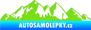 Samolepka Krajina hory 021 levá zelená kawasaki