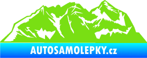 Samolepka Krajina hory 024 levá zelená kawasaki