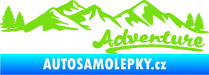 Samolepka Krajina hory 028 pravá zelená kawasaki