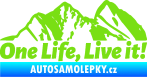 Samolepka Krajina hory 029 levá zelená kawasaki