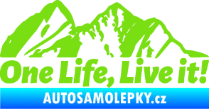 Samolepka Krajina hory 029 pravá zelená kawasaki
