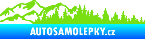 Samolepka Krajina hory 030 levá zelená kawasaki